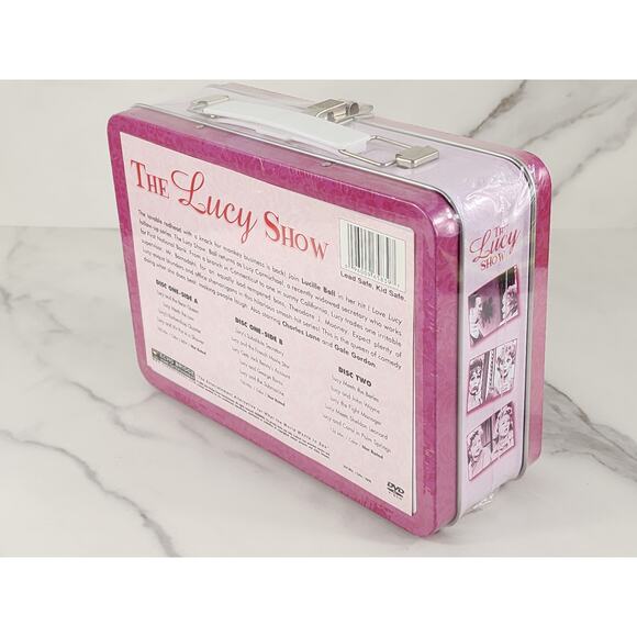 The Lucy Show Pink Tin Lunch Box New Sealed Included 2 DVD Lucille Ball 2009 - Picture 9 of 14